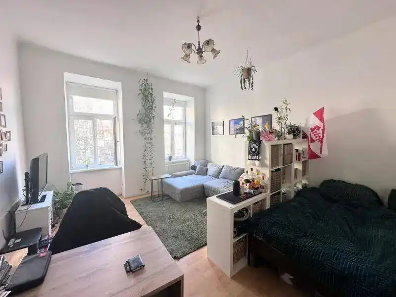 Appartement calme d’une pièce dans un bâtiment ancien bien entretenu !
