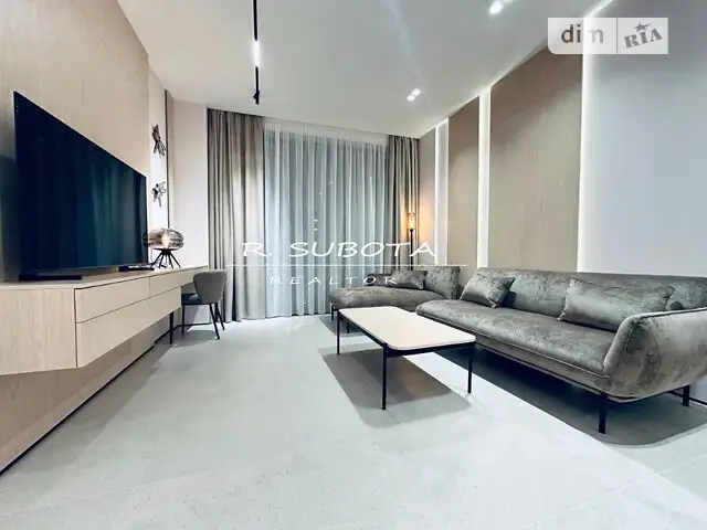 Two-bedroom apartment in Dnipro, Central District, at Korolenko Street 2K, for long-term monthly rental.