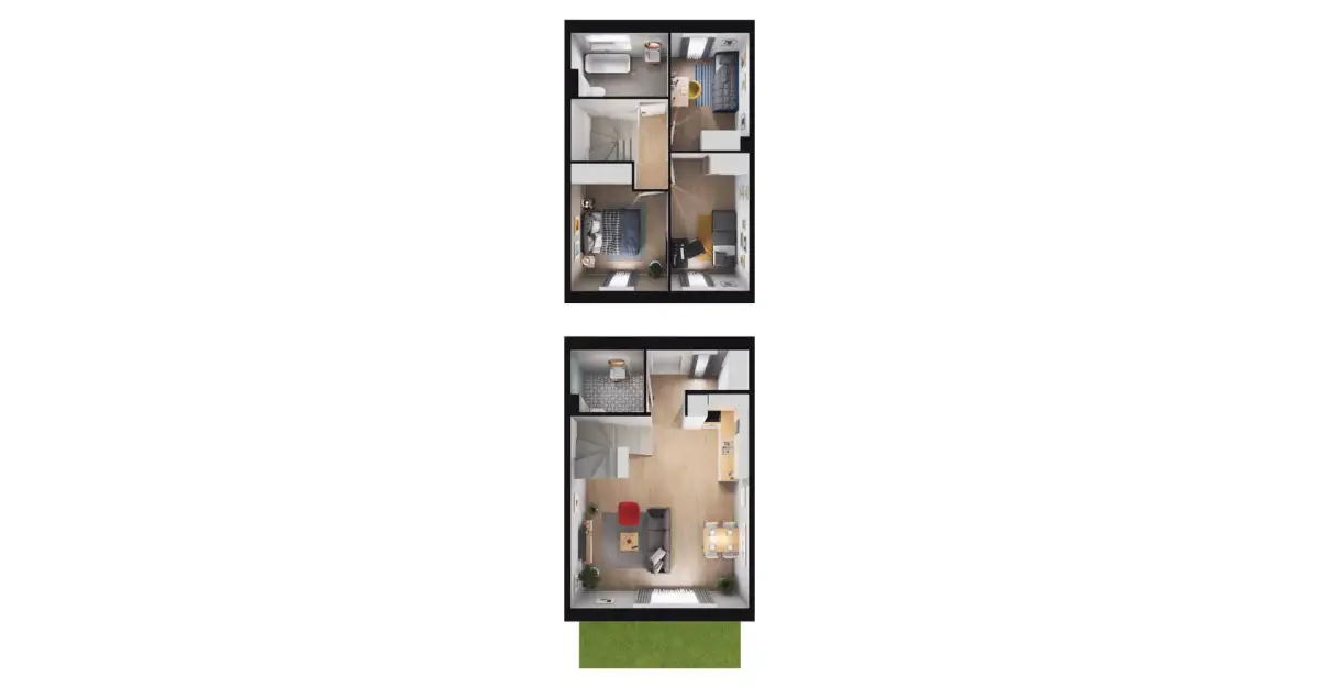4-pokojowy dom 77m2 + ogródek Bezpośrednio
