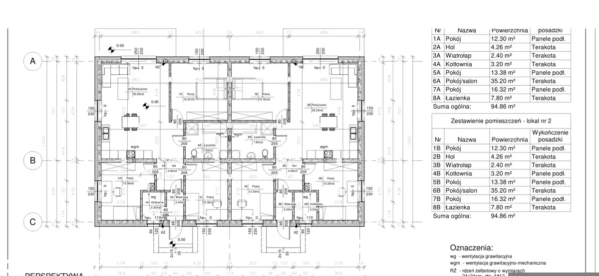 Dom parterowy 130 m² w zabudowie bliźniaczej Ogród Taras